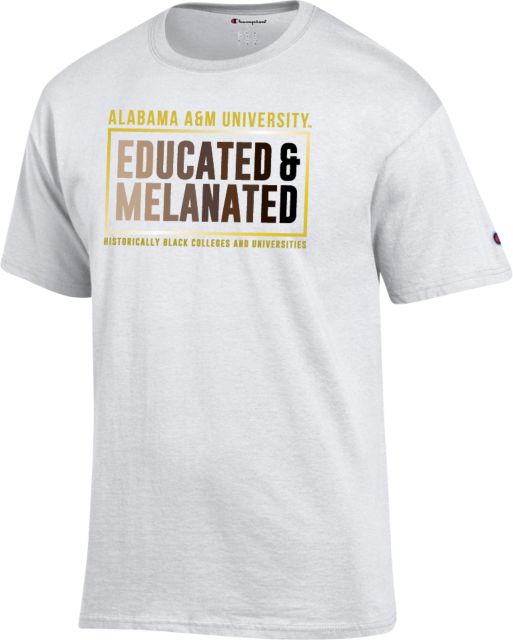 Alabama AandM Champion T Shirt Educated and Melanated - ONLINE ONLY
